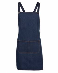 Cross Back Denim Apron, WITH Ties